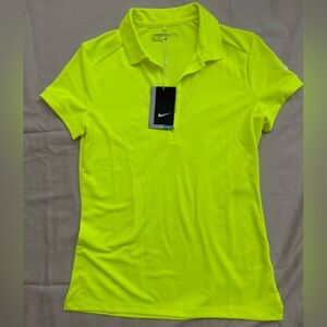 Nike neon dri fit Victory golf polo size small NWT